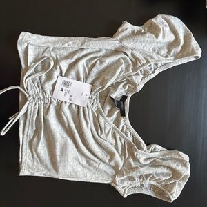 Brand new Grey crop top